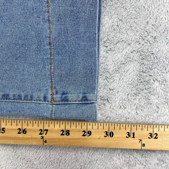 Sidefeel Jeans Womens 16 Blue Denim Cotton Stretch Loose High Rise Straight Leg - Picture 10 of 13